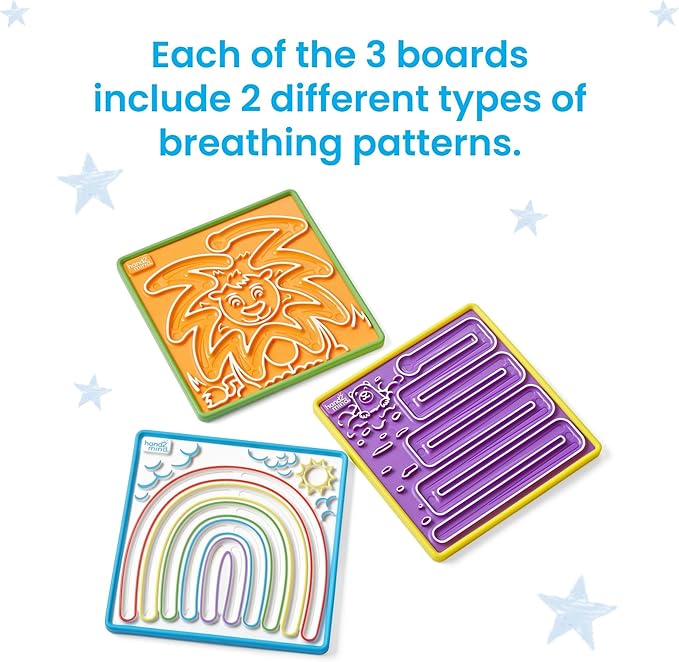 hand2mind Mindful Maze Boards, Tactile Sensory Toys for Toddlers, Anxiety Relief Items, Calm Down Corner Supplies, Emotional Regulation Tools for Kids, Play Therapy Toys, Mindfulness Gifts