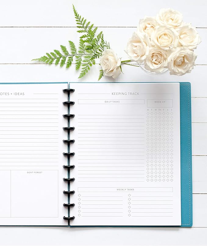 BetterNote Keeping Track Refill Pages for Discbound Notebook, Habit Tracker, Fits Disc TUL, Daily Weekly To Do, Happy Planner, ARC, Levenger Circa, Talia (Classic- 6 month, 11-Disc, 8.5"x11")