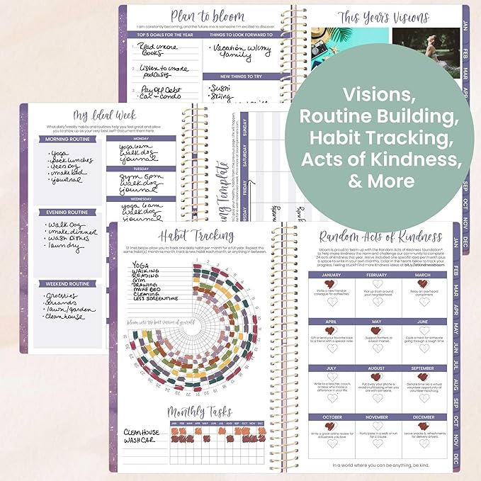 bloom daily planners 2026 Planner (January - December) Calendar Year Organizer - 5.5” x 8.25” - Weekly & Monthly Agenda Book with Stickers & Bookmark - Good Things Are Coming
