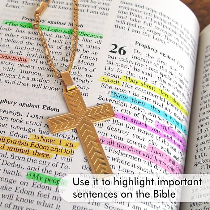 feela 12 Colors Bible Gel Highlighters, Gel Highlighter Markers Study Kit, Good For Highlighting Journal School Office