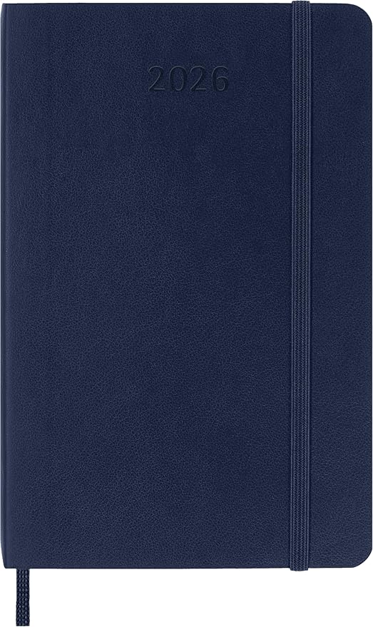 Moleskine Classic 12 Month 2026 Weekly, Soft Cover, Pocket (3.5" x 5.5"), Sapphire Blue, 144 pages
