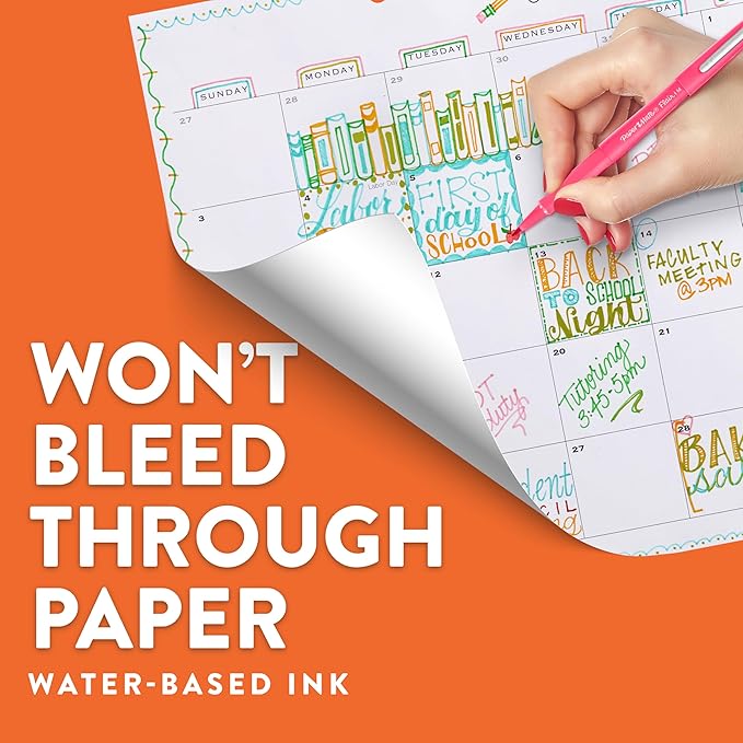 Paper Mate Flair Felt Tip Pens Medium Point 0.7 Millimeter Marker Pens Back to School Supplies for Teachers & Students Assorted Colors 24 Count