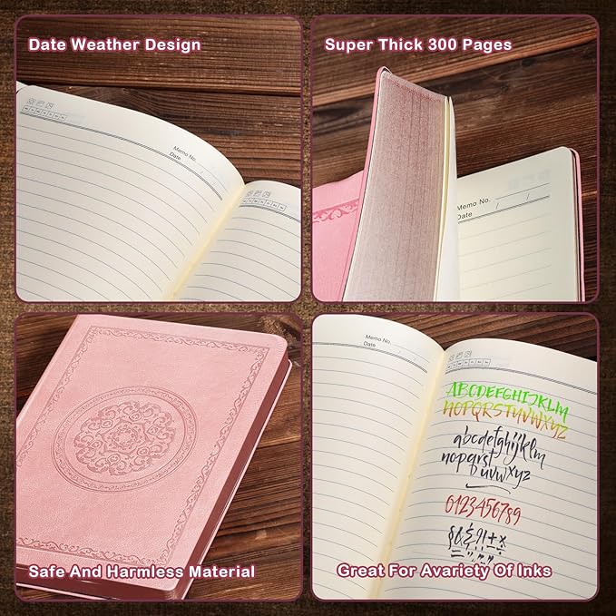 2026 Leather Vintage Journal Notebook,300 Pages,Leather Softcover Lined Journal Notebooks for Women Men,Notebook Journals for Writing Travel,Business,Office,8.5'' X 11.3''