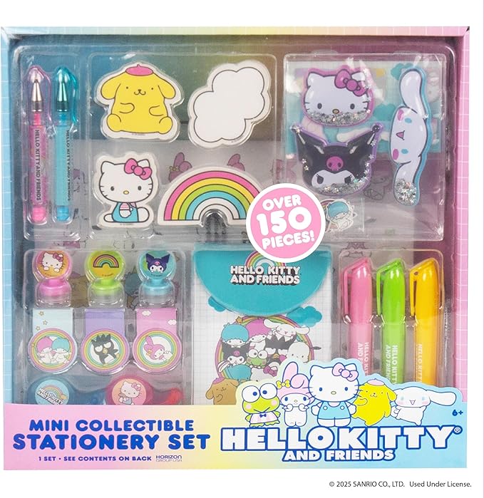Hello Kitty and Friends Mini Collectible Stationery Set, Cute Stationery, Sanrio Accessories, Cute Sticky Notes, Kawaii School Supplies, Fun Office Supplies, Kawaii Stationery, Cute Hello Kitty Stuff