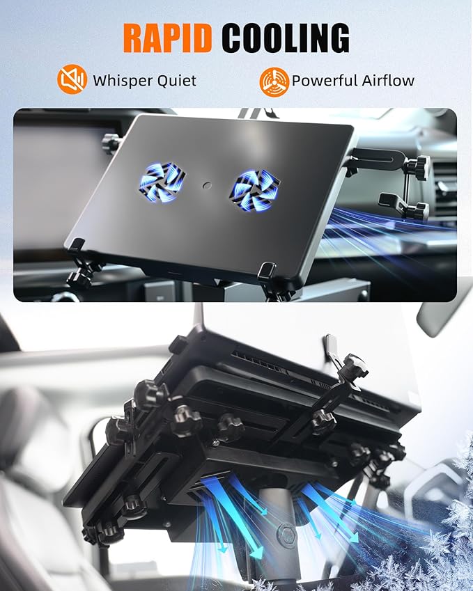 MELIPRON Van Laptop Mount Fit for Ford Transit 2014-2023 150 250 350 Cargo Van Laptop Holder Stand
