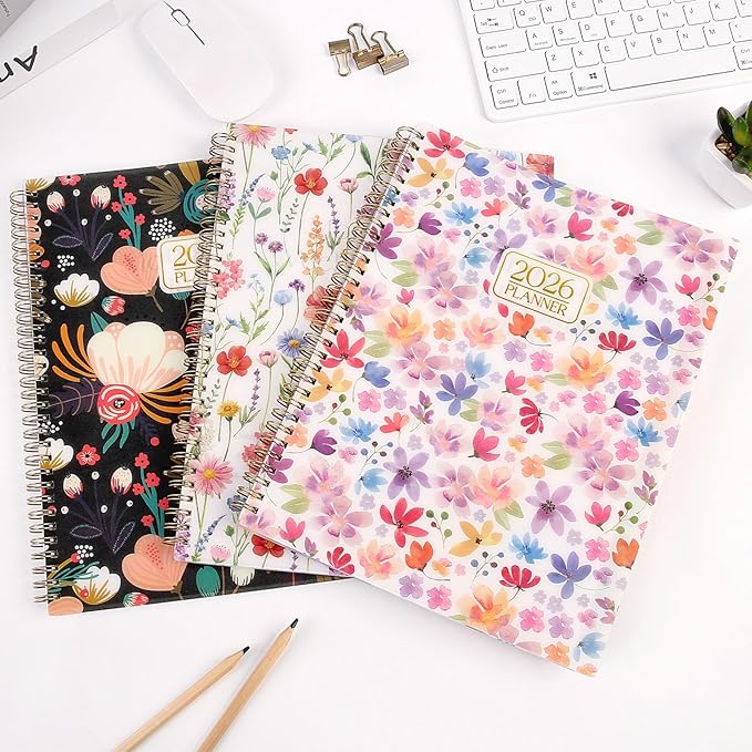 2026 Planner, Weekly and Monthly Planner, January 2026 - December 2026, 8.5" x 11" Agenda Planner with Monthly Tabs, Goal Setting & Time Management Organizer for Women & Men
