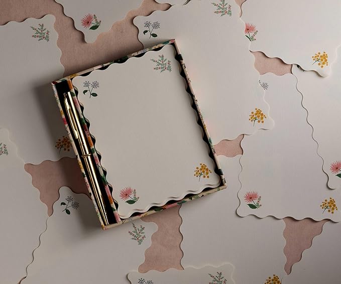 RIFLE PAPER CO. Dahlia Note Writing Set, Take Notes with Style, Everyday Reminders or Special Occasion Use, Add a Pinch of Pinache to any Note Taking Task