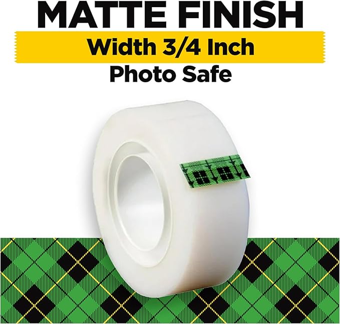 Scotch Magic Tape, Invisible, Home Office Supplies and Back to School Supplies for College and Classrooms, 12 Rolls