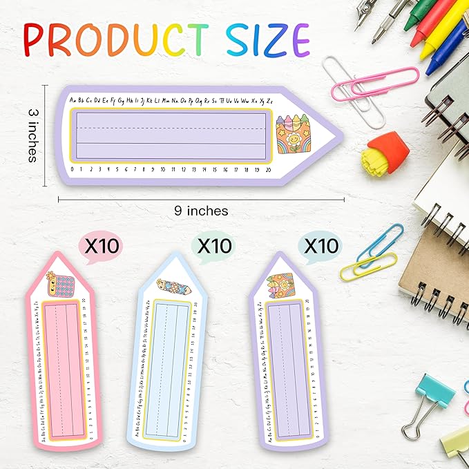 Pencil Name Tags, Self Adhesive Stationery Themed Name Tags for Classroom, Pencil Stickers Decorations for Student Desks, Labels for Kindergarten Locker, 07