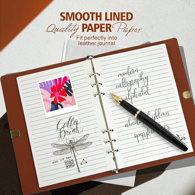 Purture A5 Paper, Planner Inserts for A5 Binder, Lined Paper Refill for Binder Planner Notebook Journal, 140 Sheets/280 Pages