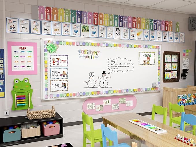 Swansea Magnetic Dry Erase Whiteboard 90 x 43 inches, Large White Board Dry Erase for Wall with Silver Aluminum Frame & Marker Tray for School Office Home, 230 x 110 cm