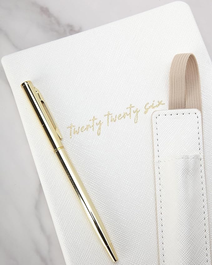 WORLD TRAVELER 2026 Planner - Weekly and Monthly Planner - 6x8 Planning Notebook & Calendar Agenda with Pen, White/Ivory
