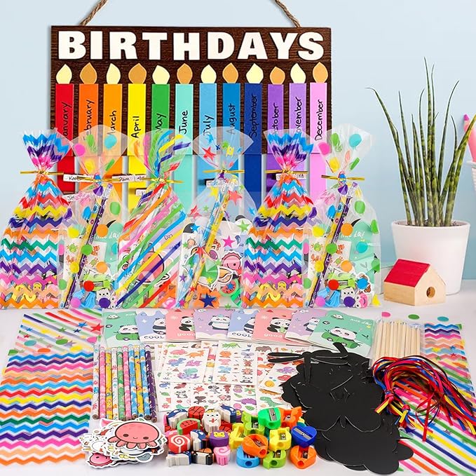 Stationery Party Packs, 28 Pack Birthday Goodie Bags for Classroom Return Gifts for Birthday Party Easter Gift for Students from Teacher Easter Class Gift Rewards