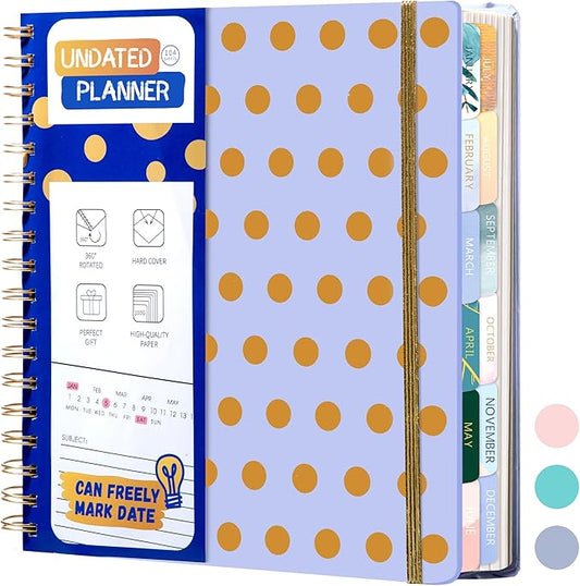 FLYING EAGLE Undated Work Planner Aesthetic Meeting Notebook for Work, Meeting Notes with Dividers Perfect Square Notebook for Women, Violet