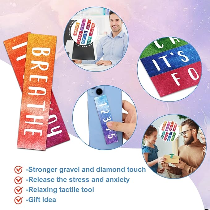 50PCS Calm Stickers for Anxiety Sensory Stickers for Relieve Adults Kids Teens Fidgets Stress Office&Classroom Supplies Anxiety Relief Items with Tactile Textured Surface Patterns(Letter)