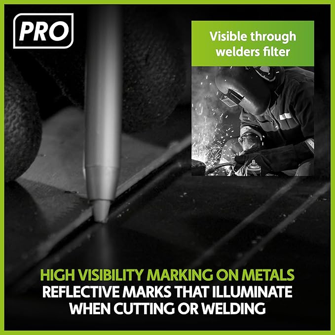 Tracer Pro 2.8mm Silver Welders Leads, Heavy Duty Welding Leads for Construction Pencil 6-Pack - Designed for Tools and Welding, Includes Storage Case for Carpenter Pencil Marking ALPW1