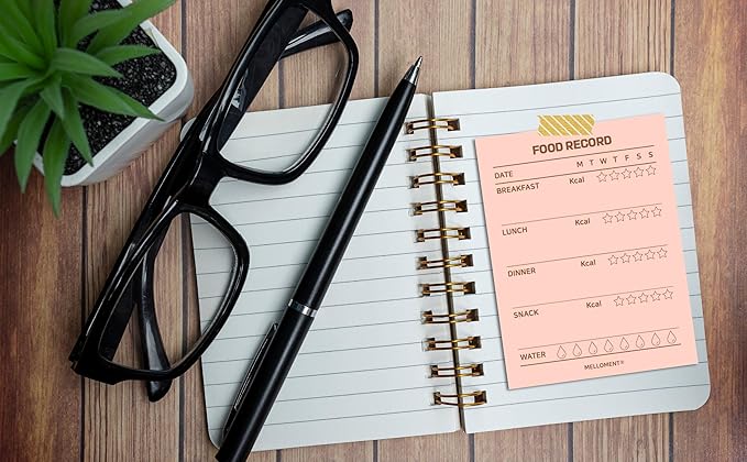 Day By Day Mini Planner Pads, Aesthetic Korean Style Tear-off Planning Pad, Pack of 4 Designs, 100 Sheets each design (Total 400 Sheets), Lovely Assorted Color, Portable Size 3.15 x 4.13", SET_D [ To Do List + Daily Plan + Food Record + Grid Memo Pad ]