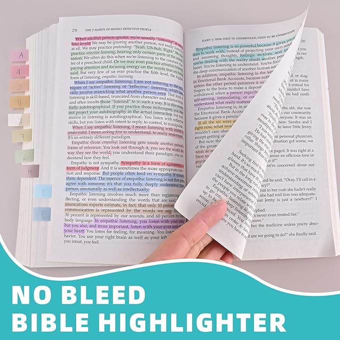 Pastel Highlighters Assorted Colors 16 Pack, 200 transparent sticky tabs, Chisel Tip Cute Aesthetic Highlighters No Bleed, Quick-Drying for Journaling, Bible Study, School Office Supplies