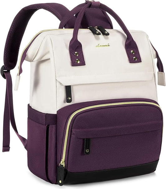 LOVEVOOK Laptop Backpack for Women, 15.6 Inch Work Business Backpacks Purse With Large Capacity, Waterproof Nurse Bag College Bookbag for School, Waterproof Casual Daypack for Travel