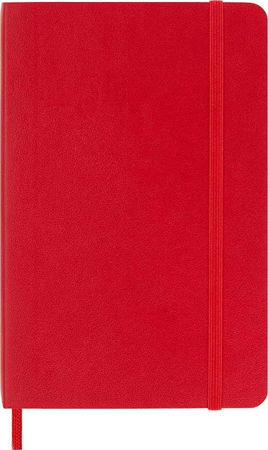 Moleskine Classic Notebook, Soft Cover, Pocket (3.5" x 5.5") Plain/Blank, Scarlet Red, 192 Pages