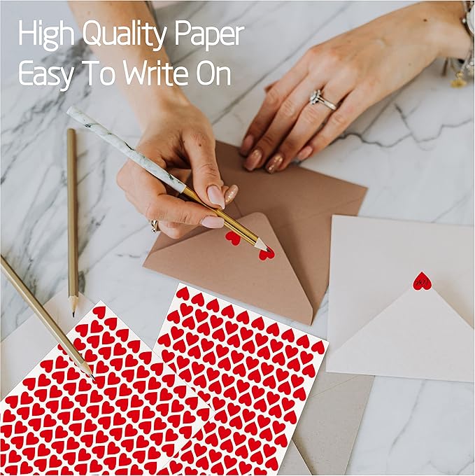 1810 PCS Heart-Shaped Red Stickers, Permanent Love Labels on 10 Sheets for Party Favors, Invitation Seals, Gift Packaging, Boxes and Bags (1/2” in Diameter)