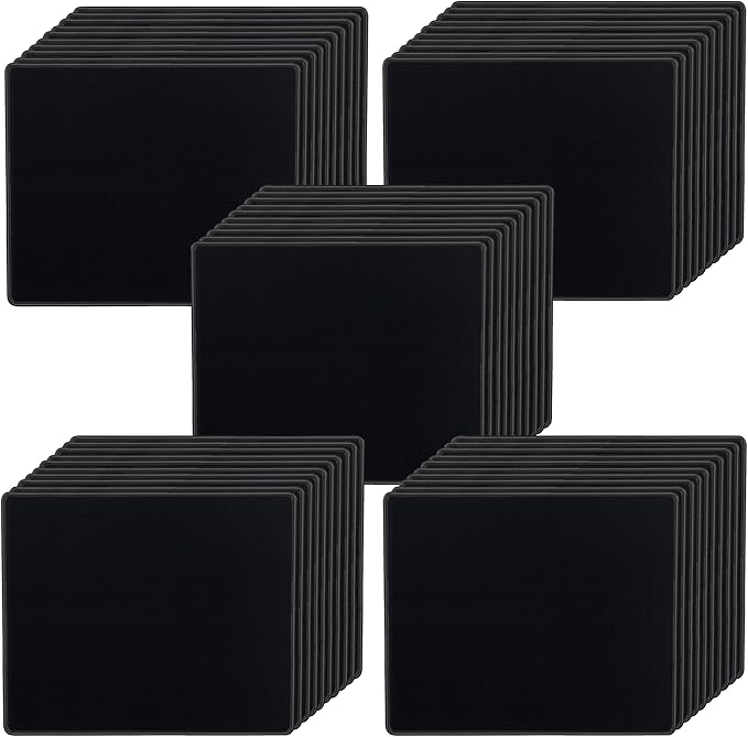 SaiTech IT 50 Pack Mouse Pad with Stitched Edges Non-Slip Rubber Base, Premium-Textured and Waterproof Mousepads Bulk, Mouse Pad for Computers, Laptop (8.66 x 7.1 Inch) - Black