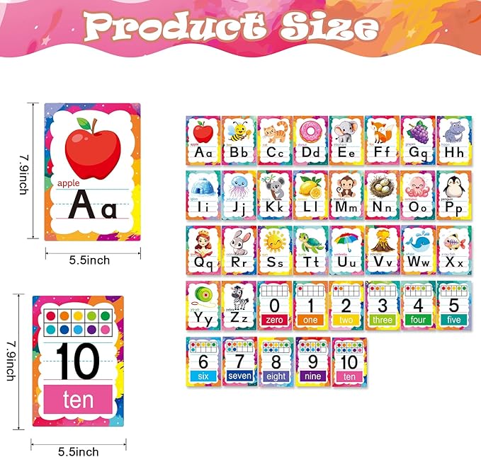 Alphabet Letters for Wall - ABC Alphabet Poster Classroom Wall Alphabet Alphabet Wall Chart Kindergarten Elementary Classroom Wall Decor Daycare Homeschool Supplies (Write Badly)
