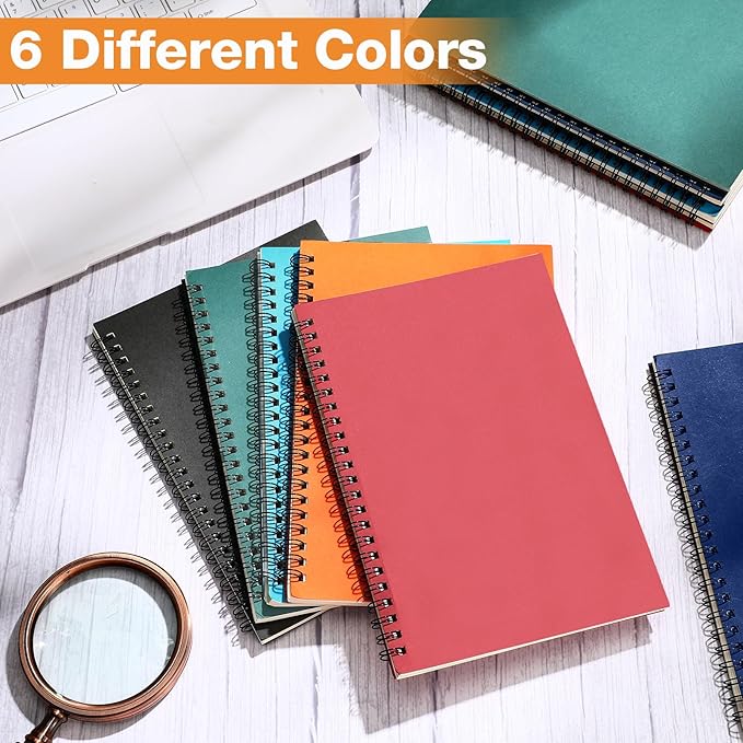 Epakh 36 Pack Blank Spiral Notebook Unlined Notebook Bulk A5 Soft Cover Students Sketchpads Memo Notepad for Drawing Art Back to School Gifts 100 Pages/ 50 Sheets, 8.3 x 5.5 Inches(Multicolor)