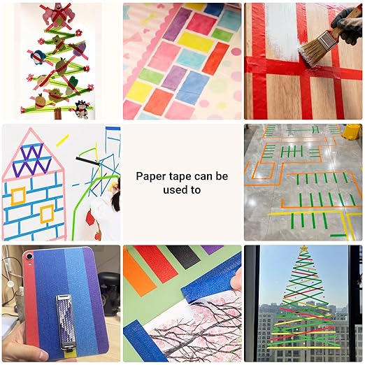2Pack Light Purple Washi Tapes, Self-Adhesive Decorative Masking Tape, Decor Journals Scrapbooks Planners DIY Crafts Gift