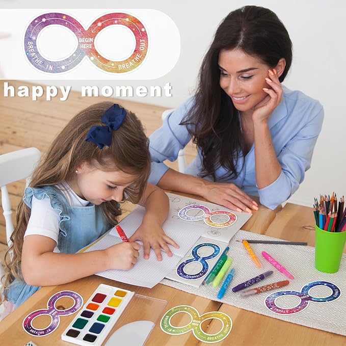 Crtiin 80 Pcs Anxiety Sensory Stickers with Inspirational Quotes Calm Textured Relief Mental Health Stickers Office Adhesive Sensory Tape Anti Stress for Adults(Novelty)