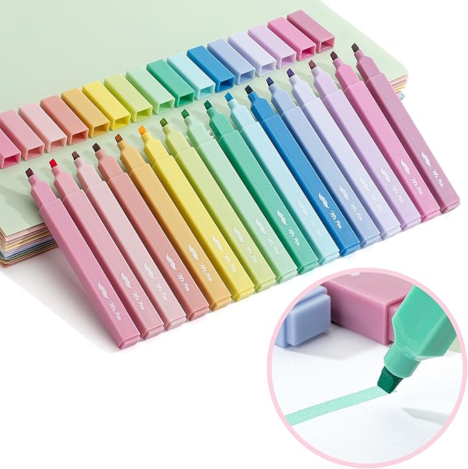 Mr. Pen- Aesthetic Highlighters, 48 Pack, Chisel Tip, Pastel Colors, Bulk Cute Highlighters Assorted Colors