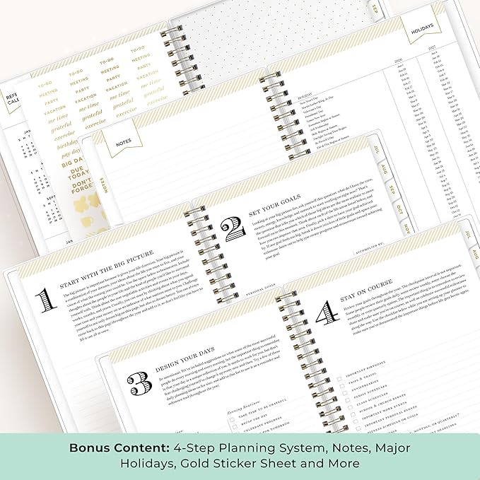 Blue Sky Day Designer 2026-2027 Weekly and Monthly Academic Year Planner Calendar, July 2026 - June 2027, 5.875" x 8.625", Flexible Cover, Laminated Tabs, Storage Pocket, Includes Stickers and 30 Extra Sheets of Notes, Climbing Floral Mint