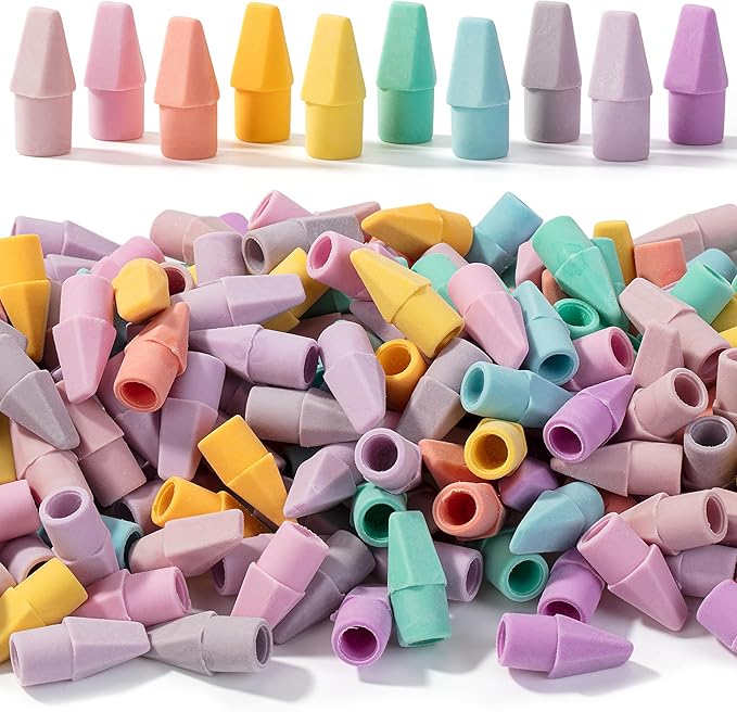 Mr. Pen- Pencil Erasers Toppers Bulk, 1000 Pack, Colorful, Latex Free, No Smudge, Mr Pen Erasers for Pencils