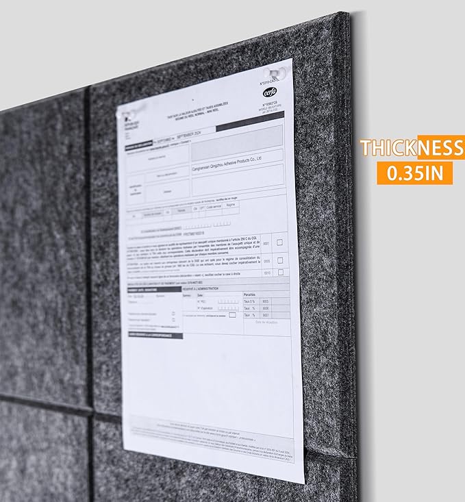 Cork Board Alternative 24"x36",Cork Board for Office with 35 Pushpins,Cork Boards for Walls,Vision Board and Decorative Hanging Pin Board