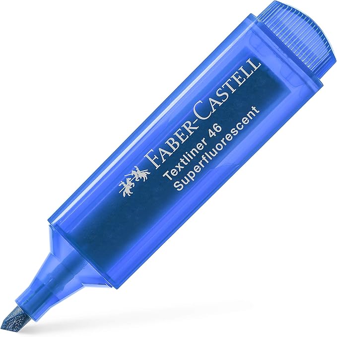 Faber-Castell Fluorescent Highlighter Set - 8 Chisel Tip Highlighter Pens in Assorted Neon Colors