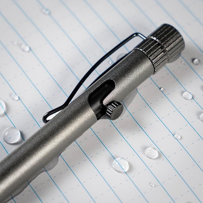 Rite in the Rain Weatherproof Gunmetal Bolt-Action Metal Pen, Black Ink, (No. G16)