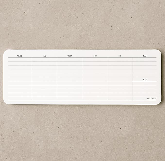 Weekly Planner Pad, Weekly To Do List Notepad, Tear Off Undated Weekly Planner Notepad, 2 Pack, 50 Sheet Each, 4,2" X 11,7", Premium Thick Paper with Cardboard Back Support, Weekly Desk Planner by CLEVER SIGNS
