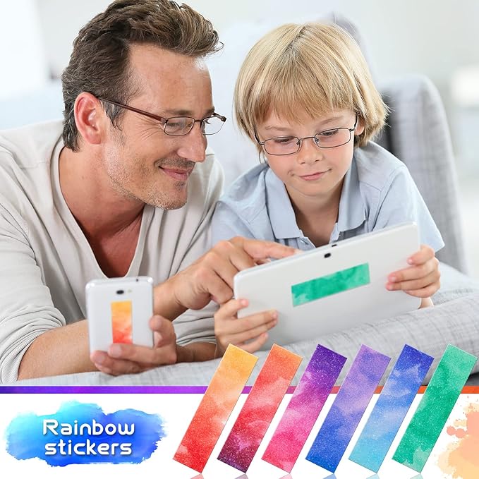 36 Pcs Anxiety Sensory Stickers Strips Adhesive Textured Mental Health Calm Stickers Mindfulness Fidget Decals Stress Anxiety Relief Items for Therapy Office Desk(Watercolor Style)