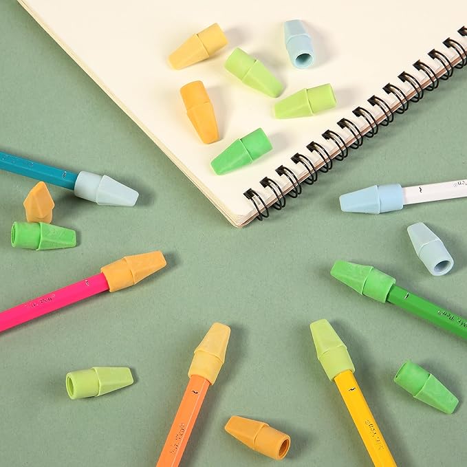 Mr. Pen- Pencil Erasers Toppers Bulk, 500 Pack, Colorful, Latex Free, No Smudge, Mr Pen Erasers for Pencils