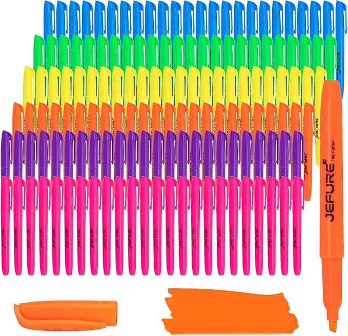 138 Pcs Highlighters, Chisel Tip, Assorted Colors Bible Highlighters Bulk - Quick Dry, Ideal for Studying, Note-Taking, School Supplies for Teachers