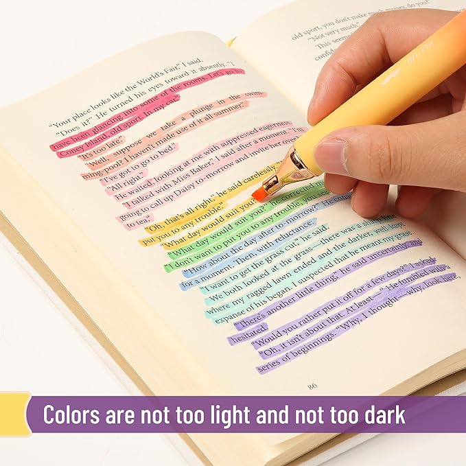 Mr. Pen- Glitter Highlighters, 8 Pack, Sunshine Colors, Chisel Tip, Cute Highlighters for School, Glitter Marker