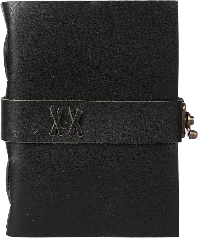 Vintage Leather Journal Handmade Buffalo Deckle Edge Paper – Leather Bound Journal for Women Men Vintage C-Lock Closure Ideal for Writing & Travel for Artists