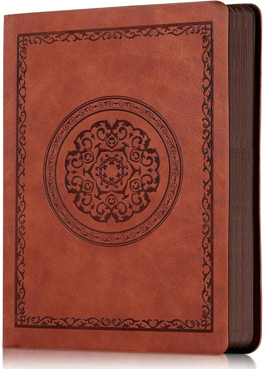 2026 Leather Vintage Journal Notebook,300 Pages,Leather Softcover Lined Journal Notebooks for Women Men,Notebook Journals for Writing Travel,Business,Office,5.7'' X 8.3'',Brown