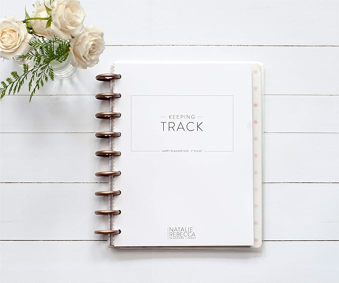 BetterNote Keeping Track Refill Pages for Discbound Notebook, Habit Tracker, Fits Disc TUL, Daily Weekly To Do, Happy Planner, ARC, Levenger Circa, Talia (Classic- 6 month, 9-Disc, 7"x9.25")