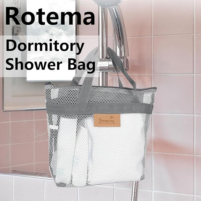 Rotema Portable Shower Bag - College Dorm Essentials, Everyday Household Shower Basket for Toiletries