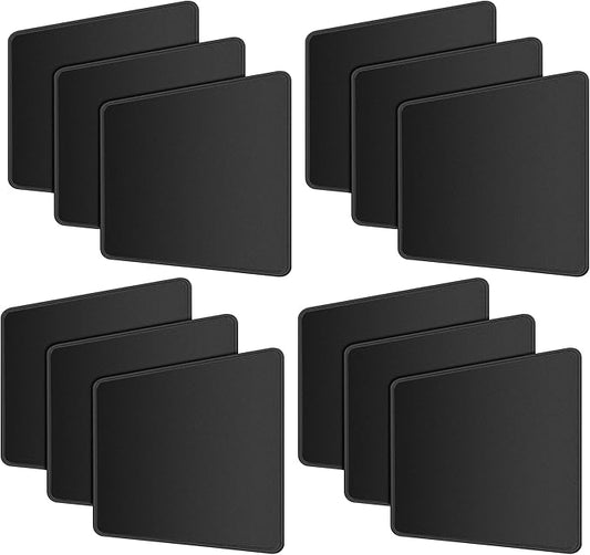SaiTech IT 12 Pack 2mm Mouse Pad with Stitched Edges Non-Slip Rubber Base, Premium-Textured and Waterproof Mousepads Bulk, Mouse Pad for Computers, Laptop, Office & Home, 8.66 x 7.1 inch