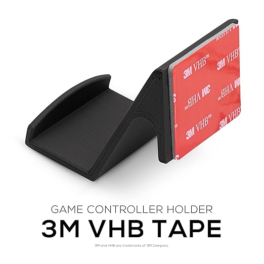 BRAINWAVZ Game Controller Holder Wall Mount Stand (4 Pack) For XBOX, PS5, SERIES X, ONE, PS4, PS3, SWITCH, NINTENDO, PC & MORE, Fits Latest & Retro Gamepads, Stick On, Easy To Install, UGC1