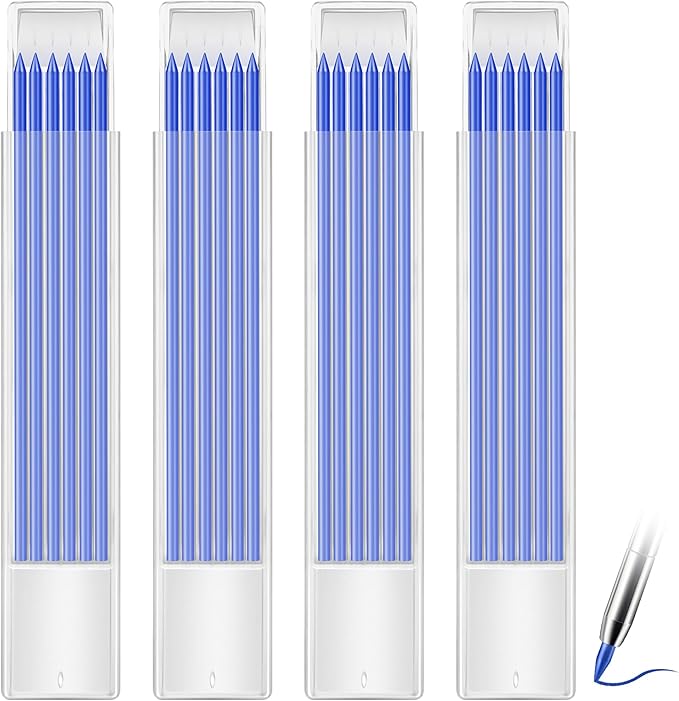 Hiboom 24 Pieces 2.8mm HB Refill for Carpenter Pencil, Study Long Lasting Pencil for Mechanical Pencil Woodworking Construction (Blue)