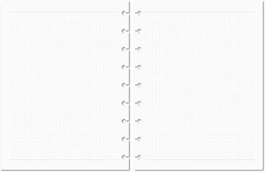 Discagenda Planner Insert Refills Discbound 60 Sheets 120gsm 80lb 5.8x8.3in (Grid, HP Classic)