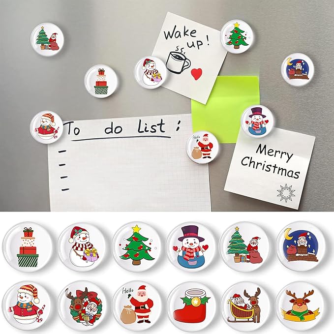 24Pcs Christmas Decorative Push pins,Cute Bulletin Board Tacks,Cork Board Tacks,Thumb Tack Decorative for CorkBoard, Office Organization or Home